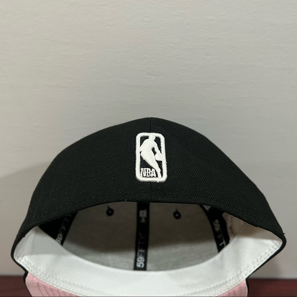 New Era, 59Fifty Fitted Hat, Brooklyn Nets, Black, White & Pink - Picture 6 of 9